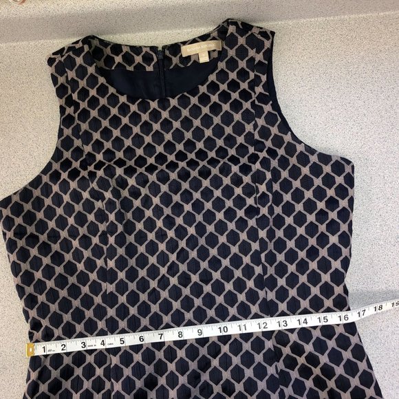 Banana Republic Women Textured Navy Sheath Dress Size 12 - Picture 9 of 11